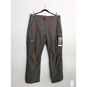 RIDE Snowboard Men's Winter Insulated Phinney Pant XL Classic Fit‎ Olive